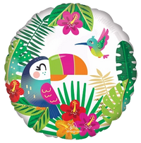 Anagram Tropical Paradise 18" Round Foil Balloon