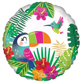 Anagram Tropical Paradise 18" Round Foil Balloon