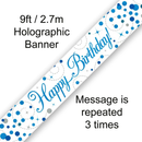 Oaktree Banner Fizz Happy Birthday Blue 9ft