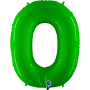 Grabo Foil Balloon Hot Lime Fluo 40" Number 0