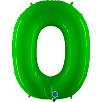 Grabo Foil Balloon Hot Lime Fluo 40" Number 0