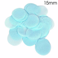 Confetti Round Bio-Degradable 15mm 14g Light Blue