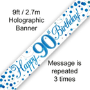 Oaktree Banner Sparkling Fizz Age 90 Blue 9ft