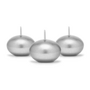 PartyDeco 50 Pack Floating Candle Metallic Silver