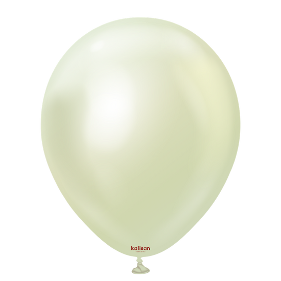 Kalisan Mirror Green Gold 18" Latex Balloons 25pk