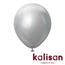 Kalisan Mirror Silver 18" Latex Balloons 25pk