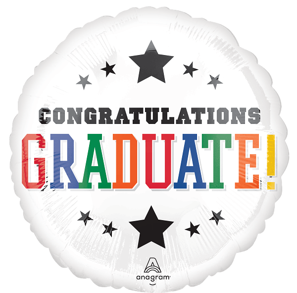 Anagram Foil Balloon Congrats Graduate Brights 28
