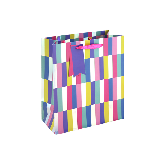 Eurowrap 6 Pack Gift Bag Holo Stripes Medium