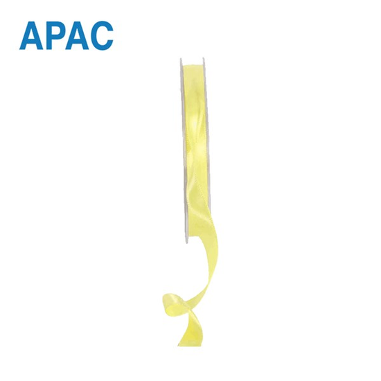 APAC Ribbon Satin Light Yellow 10mm x 20m