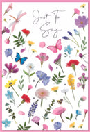 Set of six Simon Elvin C50 birthday blank cards featuring colorful designs and space for personalized messages.