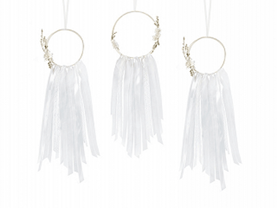 Dream Catcher Hoops White Wedding Decoration 3pce