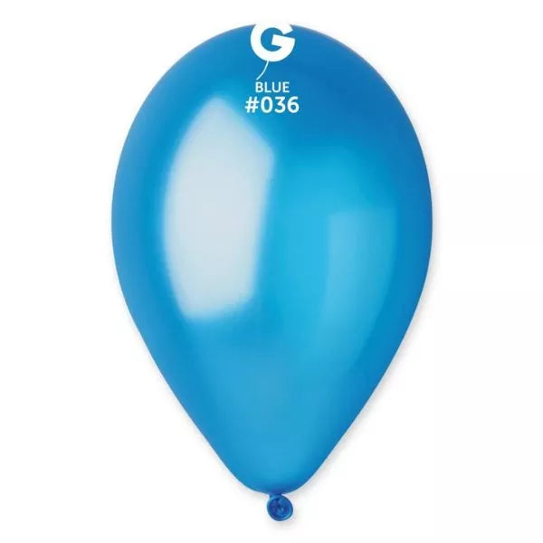 Gemar Metallic Blue 13" Latex Balloons 50pk
