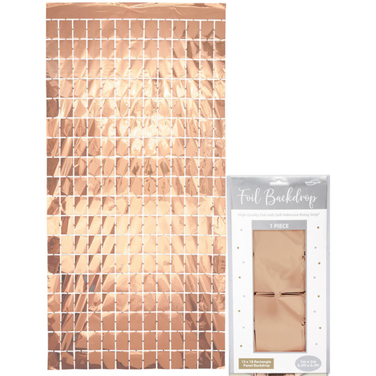 Rose Gold Retangle Foil Backdrop 1m x 2m