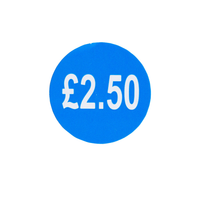 1000 Blue Price Labels 25mm Round 2.50
