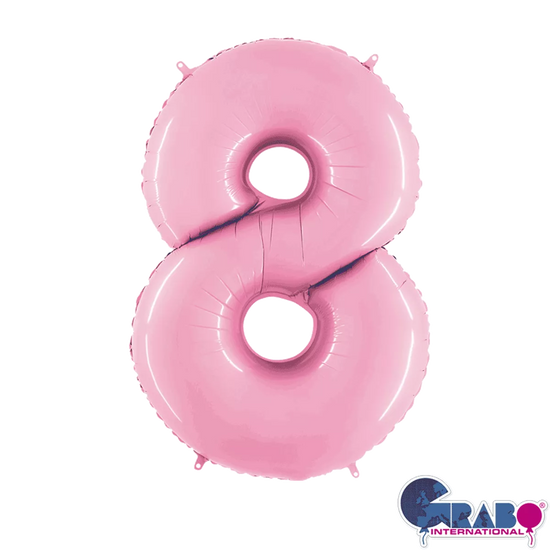 Grabo Foil Balloon Pastel Pink 26" Number 8