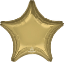 Anagram Foil Balloon White Gold Star 18"