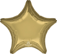 Anagram Foil Balloon White Gold Star 18"