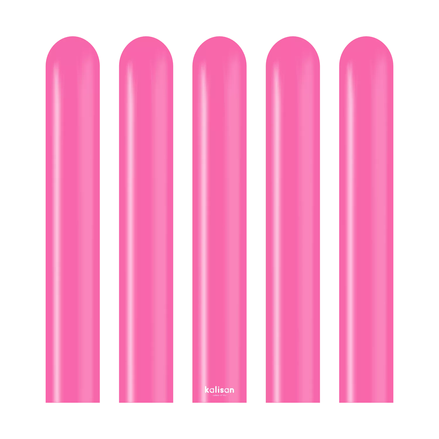 Kalisan 260 Nozzle Up Latex Fuchsia 100-pack for latex modeling, showing bright fuchsia-colored latex nozzles on a white background.