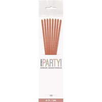 Unique 8 Pack Party Candle Sparkler Rose Gold 7