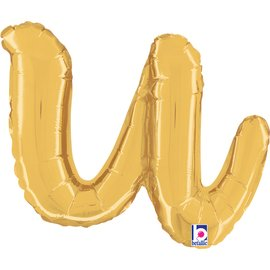 Grabo Foil Balloon Gold Script 14" Letter U