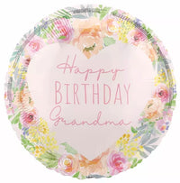 Unique Happy Birthday Grandma 18" Foil Balloon