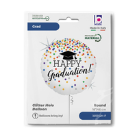 Grabo Graduation Holo Confetti 18" Foil Balloon