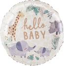 Anagram Soft Jungle Baby 18" Round Foil Balloon