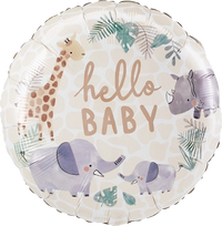 Anagram Soft Jungle Baby 18" Round Foil Balloon