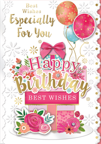 Xpress Yourself 6-pack birthday greeting cards with open designs, featuring colorful, festive illustrations on high-quality cardstock.