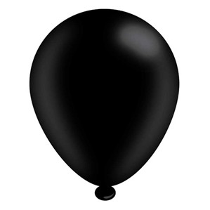8 Latex Balloons 10" Black