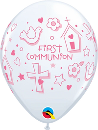 Qualatex 1st Communion Girl 11" Latex 25pk
