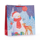 Gift Bag Snowman Giant Square 12pk