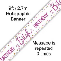 Oaktree Banner Birthday B#tch Pink 9ft