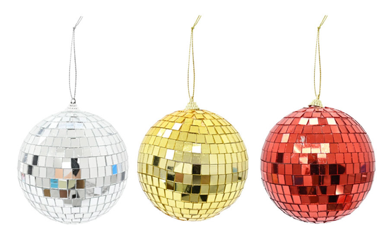 Uncle Bills 24 Pack Bauble Mirror Assorted 12cm