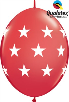 Qualatex Big Stars Red 12" Quick Link Latex 50pk