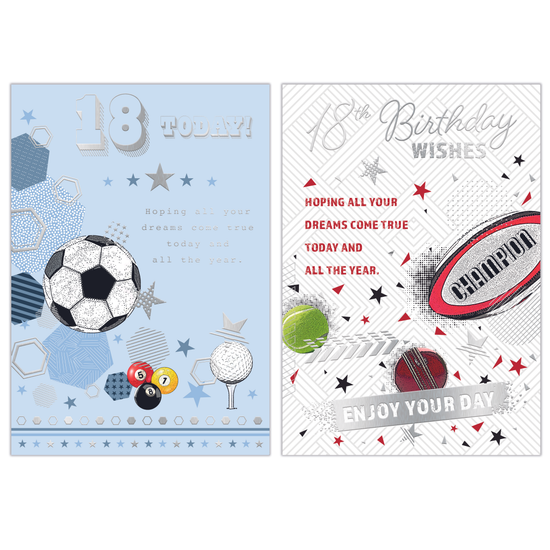 Poppyhill 12 Pack Cards C50 Birthday Age 18