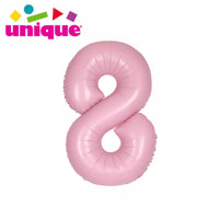 Unique Foil Balloon Matte Pink 34" Number 8