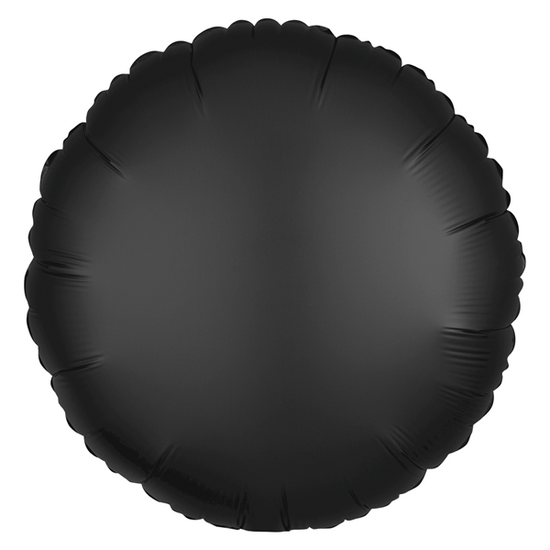Anagram Foil Balloon Satin Luxe Onyx Round 18"