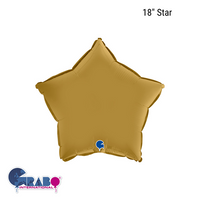 Grabo Foil Balloon Satin Gold Star 18"