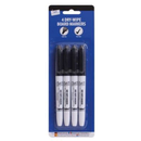 Tallon 4 Pack Dry Wipe Marker Black