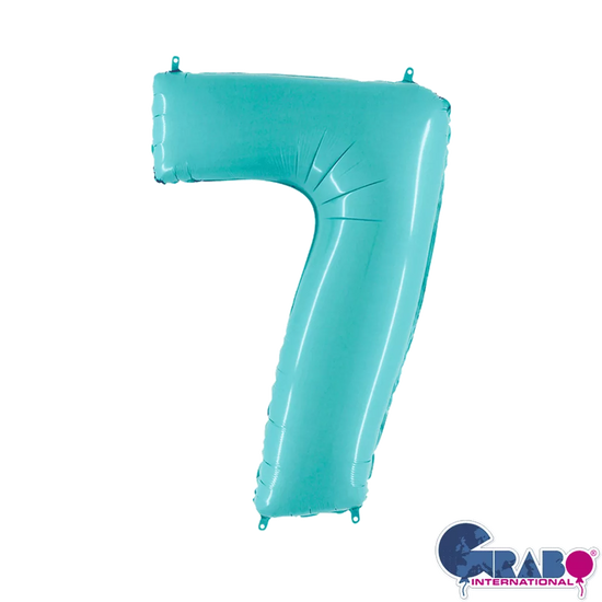Grabo Foil Balloon Pastel Blue 26" Number 7
