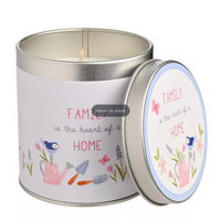 Love Life Family Tin Candle 8x7.5cm