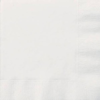 Unique 50 Pack Luncheon Napkins Bright White