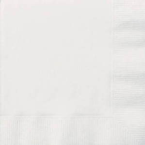 Unique 50 Pack Luncheon Napkins Bright White