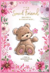 Simon Elvin C50 birthday special friend greeting cards, 6-pack, featuring colorful designs for celebrating friends.
