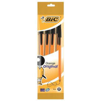 Bic 4 Pack Ballpoint Pen Black