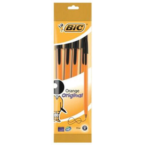 Bic 4 Pack Ballpoint Pen Black