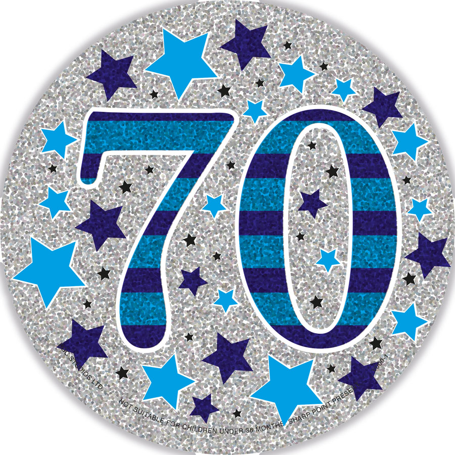 Big Badges Age 70 Male 6pk