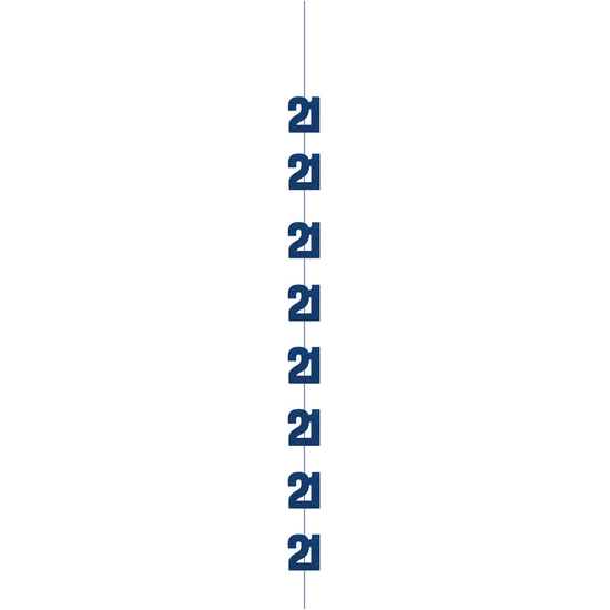 5ft Hanging D cor Age 21 Glitz Blue