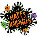 Grabo Foil Balloon Halloween Striped Splat 31"